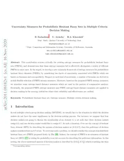 Uncertainty measures for probabilistic hesitant fuzzy sets in multiple
  criteria decision making
