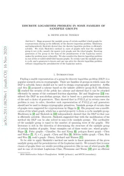 Discrete logarithm problem in some families of sandpile groups