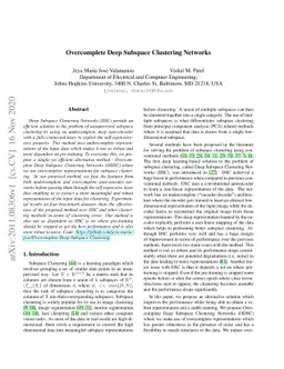 Overcomplete Deep Subspace Clustering Networks