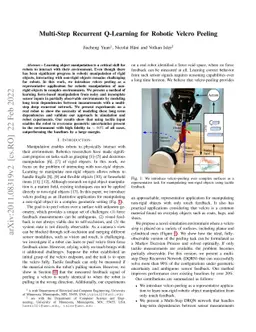 Multi-Step Recurrent Q-Learning for Robotic Velcro Peeling