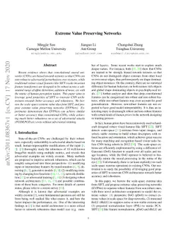 Extreme Value Preserving Networks
