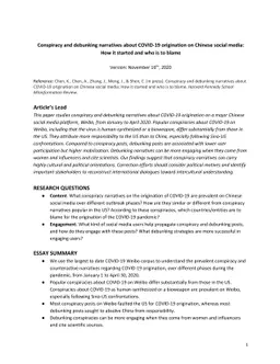 Conspiracy and debunking narratives about COVID-19 origination on
  Chinese social media: How it started and who is to blame