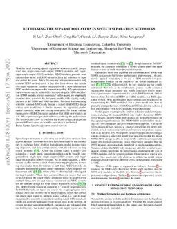 Rethinking the Separation Layers in Speech Separation Networks