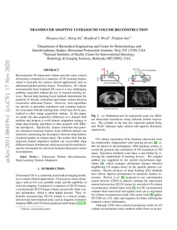 Transducer Adaptive Ultrasound Volume Reconstruction