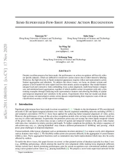 Semi-Supervised Few-Shot Atomic Action Recognition