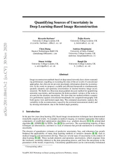 Quantifying Sources of Uncertainty in Deep Learning-Based Image
  Reconstruction