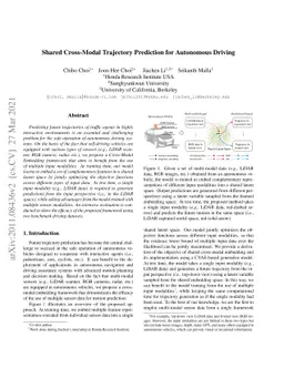 Shared Cross-Modal Trajectory Prediction for Autonomous Driving