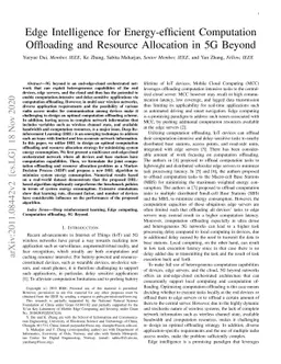 Edge Intelligence for Energy-efficient Computation Offloading and
  Resource Allocation in 5G Beyond