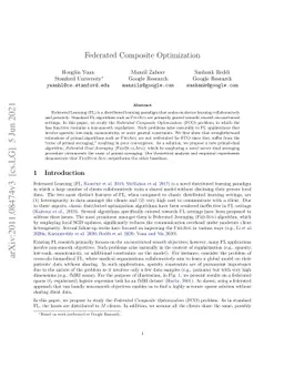 Federated Composite Optimization