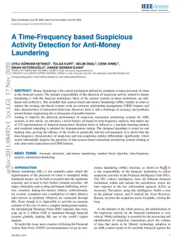 A Time-Frequency based Suspicious Activity Detection for Anti-Money
  Laundering