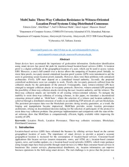 MobChain: Three-Way Collusion Resistance in Witness-Oriented Location
  Proof Systems Using Distributed Consensus