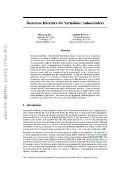 Recursive Inference for Variational Autoencoders