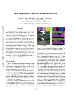Multi Receptive Field Network for Semantic Segmentation