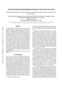 Accent and Speaker Disentanglement in Many-to-many Voice Conversion
