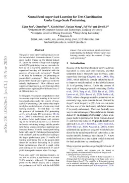 Neural Semi-supervised Learning for Text Classification Under
  Large-Scale Pretraining