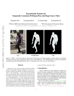 Beyond Static Features for Temporally Consistent 3D Human Pose and Shape
  from a Video