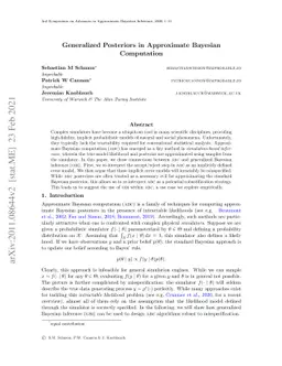 Generalized Posteriors in Approximate Bayesian Computation