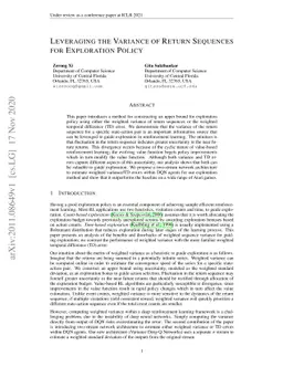 Leveraging the Variance of Return Sequences for Exploration Policy