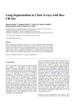 Lung Segmentation in Chest X-rays with Res-CR-Net