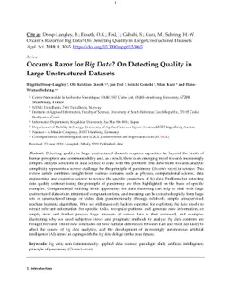 Occams Razor for Big Data? On Detecting Quality in Large Unstructured
  Datasets