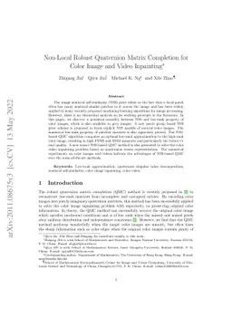 Non-Local Robust Quaternion Matrix Completion for Color Images and
  Videos Inpainting