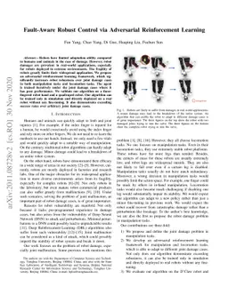 Fault-Aware Robust Control via Adversarial Reinforcement Learning