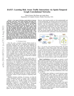 RAIST: Learning Risk Aware Traffic Interactions via Spatio-Temporal
  Graph Convolutional Networks
