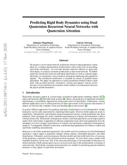 Predicting Rigid Body Dynamics using Dual Quaternion Recurrent Neural
  Networks with Quaternion Attention