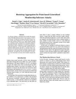 Bootstrap Aggregation for Point-based Generalized Membership Inference
  Attacks