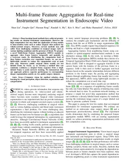 Multi-frame Feature Aggregation for Real-time Instrument Segmentation in
  Endoscopic Video