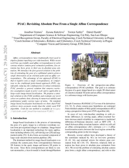 P1AC: Revisiting Absolute Pose From a Single Affine Correspondence