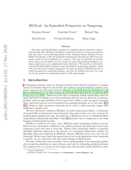 REALab: An Embedded Perspective on Tampering