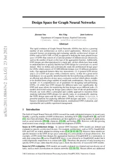 Design Space for Graph Neural Networks