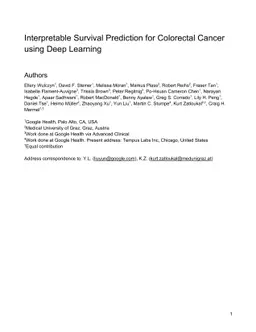 Interpretable Survival Prediction for Colorectal Cancer using Deep
  Learning