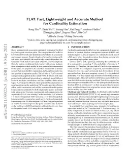 FLAT: Fast, Lightweight and Accurate Method for Cardinality Estimation