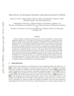 Data-driven Accelerogram Synthesis using Deep Generative Models