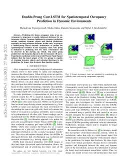 Double-Prong ConvLSTM for Spatiotemporal Occupancy Prediction in Dynamic
  Environments