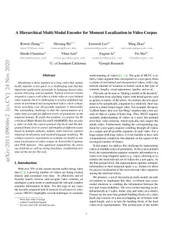 A Hierarchical Multi-Modal Encoder for Moment Localization in Video
  Corpus