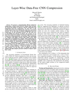 Layer-Wise Data-Free CNN Compression