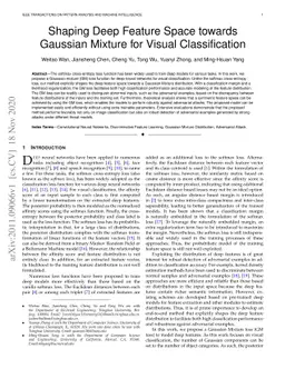 Shaping Deep Feature Space towards Gaussian Mixture for Visual
  Classification