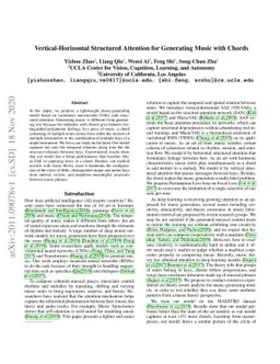 Vertical-Horizontal Structured Attention for Generating Music with
  Chords