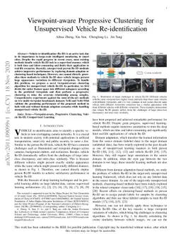 Viewpoint-aware Progressive Clustering for Unsupervised Vehicle
  Re-identification