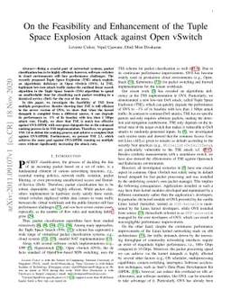 On the Feasibility and Enhancement of the Tuple Space Explosion Attack
  against Open vSwitch