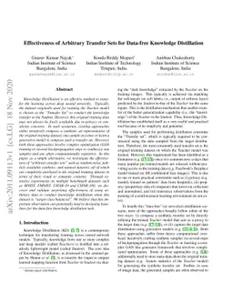 Effectiveness of Arbitrary Transfer Sets for Data-free Knowledge
  Distillation