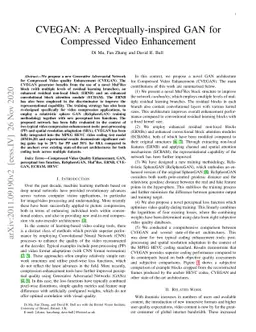CVEGAN: A Perceptually-inspired GAN for Compressed Video Enhancement