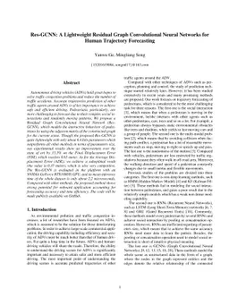 Res-GCNN: A Lightweight Residual Graph Convolutional Neural Networks for
  Human Trajectory Forecasting