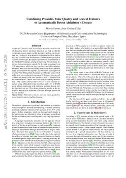 Combining Prosodic, Voice Quality and Lexical Features to Automatically
  Detect Alzheimer's Disease
