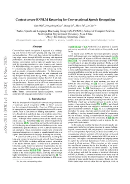 Context-aware RNNLM Rescoring for Conversational Speech Recognition