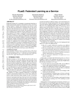 FLaaS: Federated Learning as a Service