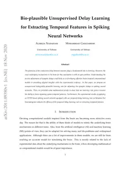 Bio-plausible Unsupervised Delay Learning for Extracting Temporal
  Features in Spiking Neural Networks